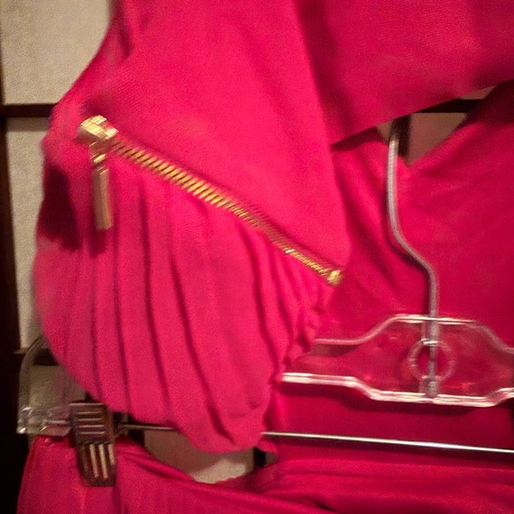 Express Fuchsia Pleated Dress - Picture 5 of 6